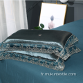 Ensemble de literie double de couette en dentelle 100 polyester